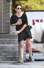 LUCY HALE Out for Ice Coffee in New York 09/21/2019