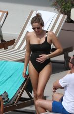 LYDIA BRIGHT in Swimsuit at a Pool in Ibiza 09/20/2019