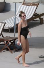 LYDIA BRIGHT in Swimsuit at a Pool in Ibiza 09/20/2019