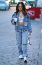 MABEL in Double Denim Leaves Global Offices in London 09/18/2019