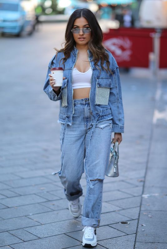 MABEL in Double Denim Leaves Global Offices in London 09/18/2019