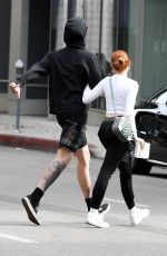 MADELAINE PETSCH and Travis Mills Out in Los Angeles 09/28/2019
