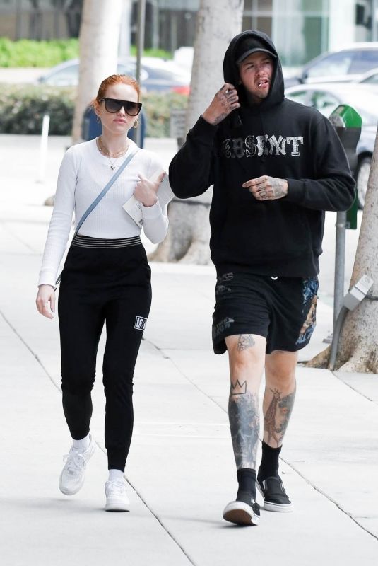 MADELAINE PETSCH and Travis Mills Out in Los Angeles 09/28/2019