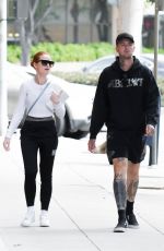 MADELAINE PETSCH and Travis Mills Out in Los Angeles 09/28/2019