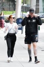 MADELAINE PETSCH and Travis Mills Out in Los Angeles 09/28/2019