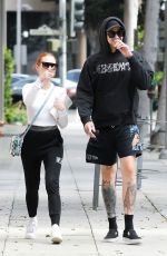 MADELAINE PETSCH and Travis Mills Out in Los Angeles 09/28/2019