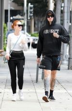 MADELAINE PETSCH and Travis Mills Out in Los Angeles 09/28/2019