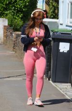 MAISIE SMITH in Tights Leaves Eastenders Studios 08/27/2019