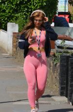 MAISIE SMITH in Tights Leaves Eastenders Studios 08/27/2019