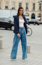 MALIKA MENARD Arrives at Guy Laroche Show at Paris Fashion Week 09/25/2019