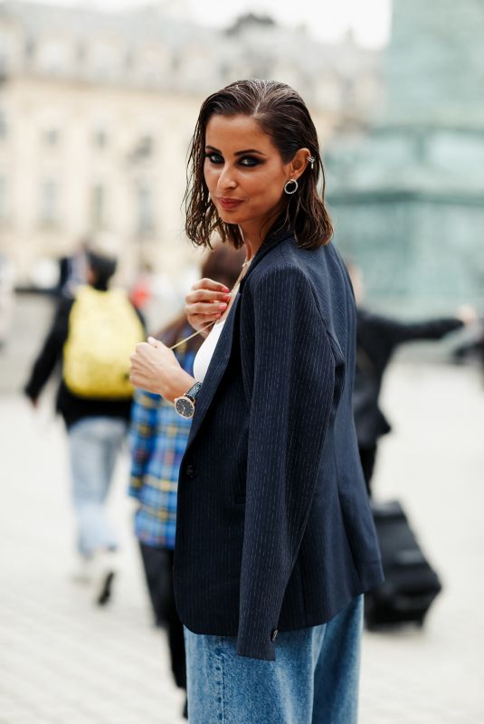 MALIKA MENARD Arrives at Guy Laroche Show at Paris Fashion Week 09/25/2019