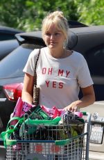 MALIN AKERMAN Out Shopping in Glendale 09/02/2019