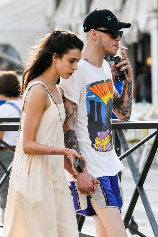 MARGARET QUALLEY and Pete Davidson Out in Venice 09/02/2019