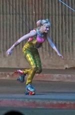 MARGOT ROBBIE on the Set of Birds of Prey in Los Angeles 09/05/2019