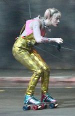 MARGOT ROBBIE on the Set of Birds of Prey in Los Angeles 09/05/2019