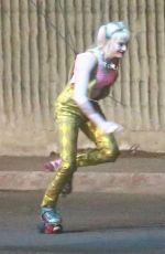 MARGOT ROBBIE on the Set of Birds of Prey in Los Angeles 09/05/2019