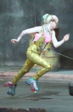 MARGOT ROBBIE on the Set of Birds of Prey in Los Angeles 09/05/2019