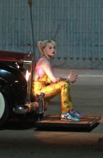 MARGOT ROBBIE on the Set of Birds of Prey in Los Angeles 09/12/2019