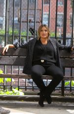 MARISKA HARGITAY on the Set of Law and Erder: Special Victims Unit in New York 09/04/2019