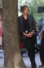 MARISKA HARGITAY on the Set of Law and Erder: Special Victims Unit in New York 09/04/2019