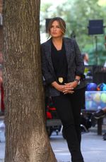 MARISKA HARGITAY on the Set of Law and Erder: Special Victims Unit in New York 09/04/2019