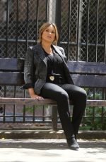 MARISKA HARGITAY on the Set of Law and Erder: Special Victims Unit in New York 09/04/2019