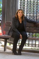 MARISKA HARGITAY on the Set of Law and Erder: Special Victims Unit in New York 09/04/2019