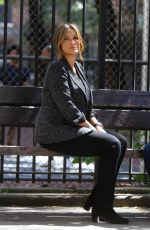 MARISKA HARGITAY on the Set of Law and Erder: Special Victims Unit in New York 09/04/2019