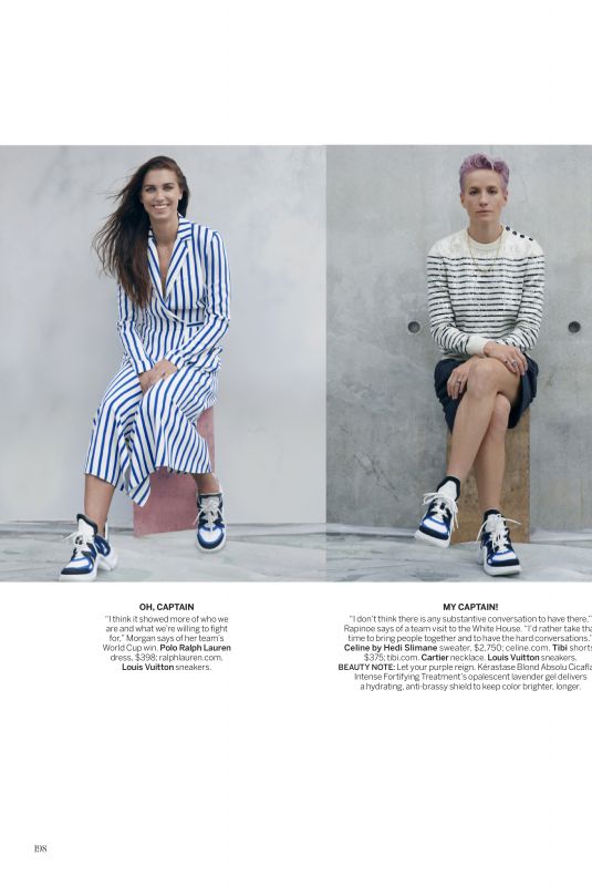 MEGAN RAPINOE and ALEX MORGAN in Vogue Magazine, October 2019