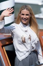 MICHELLE HUNZIKER Arrives at Excelsior Hotel in Venice 09/01/2019