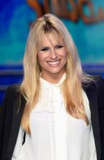 MICHELLE HUNZIKER, SHAILA GATTA and MIKAELA NEAZE SILVA at Striscia La Notiziastrip the News Photocall in Milan 09/19/2019