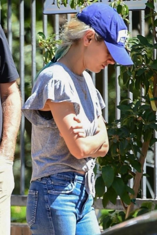 MILA KUNIS Show New Blonde Hair Out in Los Angeles 09/23/2019