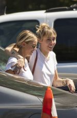 MILEY CYRUS and KAITLYNN CARTER Out fot Lunch in Los Angeles 09/01/2019