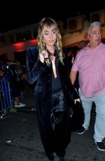 MILEY CYRUS Leaves Tom Ford Fashion Show in New York 09/09/2019
