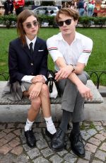 NATALIA DYER at Thom Browne The Officepeople Performance Installation at New York Fashion Week 09/07/2019