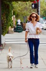 NATALIE PORTMAN Out with Her Dog in Los Feliz 09/26/2019