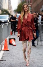 NINA AGDAL Out at 2019 New York Fashion Week 09/09/2019
