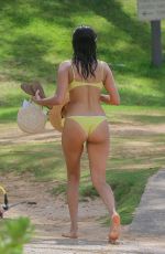 NINA DOBREV in Yellow Bikini at a Beach in Maui 09/02/2019