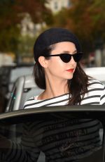 NINA DOBREV Leaves George V Hotel in Paris 09/25/2019