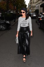 NINA DOBREV Leaves George V Hotel in Paris 09/25/2019