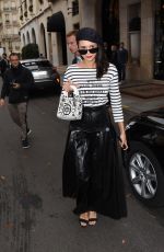 NINA DOBREV Leaves George V Hotel in Paris 09/25/2019