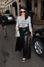 NINA DOBREV Leaves George V Hotel in Paris 09/25/2019