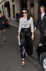 NINA DOBREV Leaves George V Hotel in Paris 09/25/2019