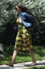 NINA DOBREV Out with Her Dog in Hollywood 09/08/2019
