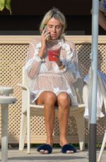 OLIVIA ATTWOOD, CLELIA  THEODOROU and GEORGIA KOUSOULOU on the Set of TOWIE in Marbella 09/16/2019
