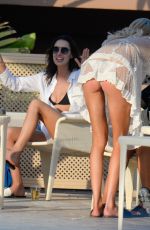 OLIVIA ATTWOOD, CLELIA  THEODOROU and GEORGIA KOUSOULOU on the Set of TOWIE in Marbella 09/16/2019