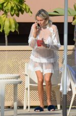 OLIVIA ATTWOOD, CLELIA  THEODOROU and GEORGIA KOUSOULOU on the Set of TOWIE in Marbella 09/16/2019
