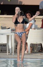 OLIVIA ATTWOOD, CLELIA  THEODOROU and GEORGIA KOUSOULOU on the Set of TOWIE in Marbella 09/16/2019