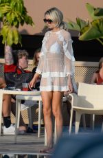 OLIVIA ATTWOOD, CLELIA  THEODOROU and GEORGIA KOUSOULOU on the Set of TOWIE in Marbella 09/16/2019