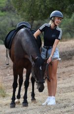 OLIVIA ATTWOOD Riding a Horse on the Set of The Only Way Is Essex in Marbella 09/21/2019